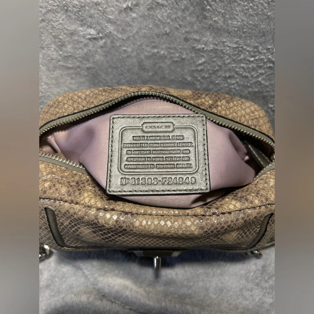 Coach Campbell Exotic Leather Python Crossbody Bag - Picture 14 of 14